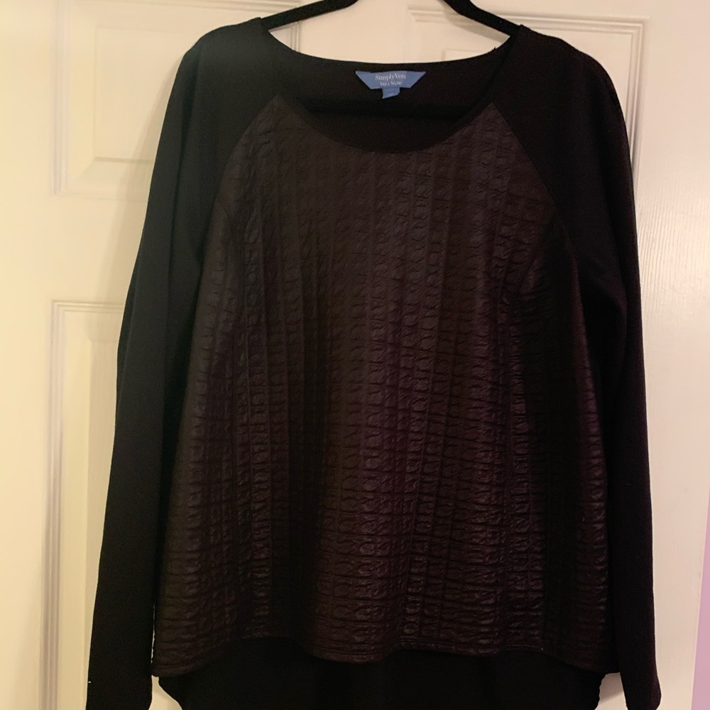 Black textured top